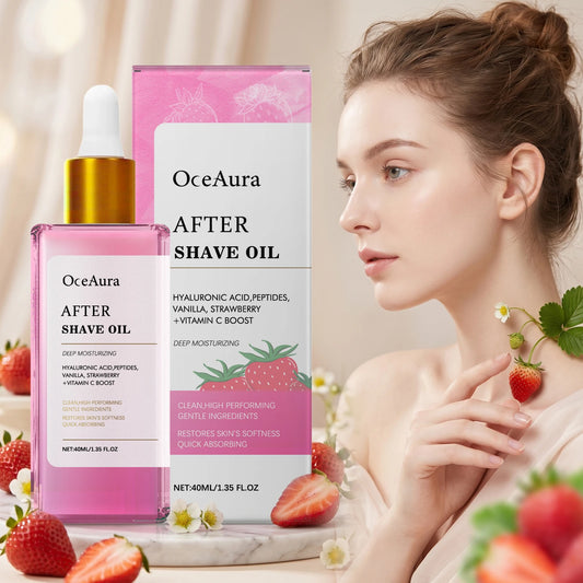 After Shave Oil and Soothing Serum for Post Hair Removal Skin Care Routine