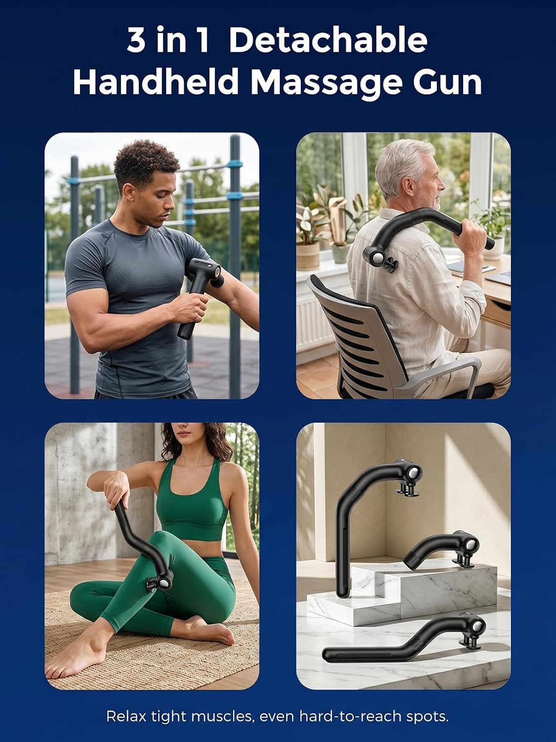Dual Head Massage Gun and Percussion Massager for Full Body Muscle Relief at Home - 7