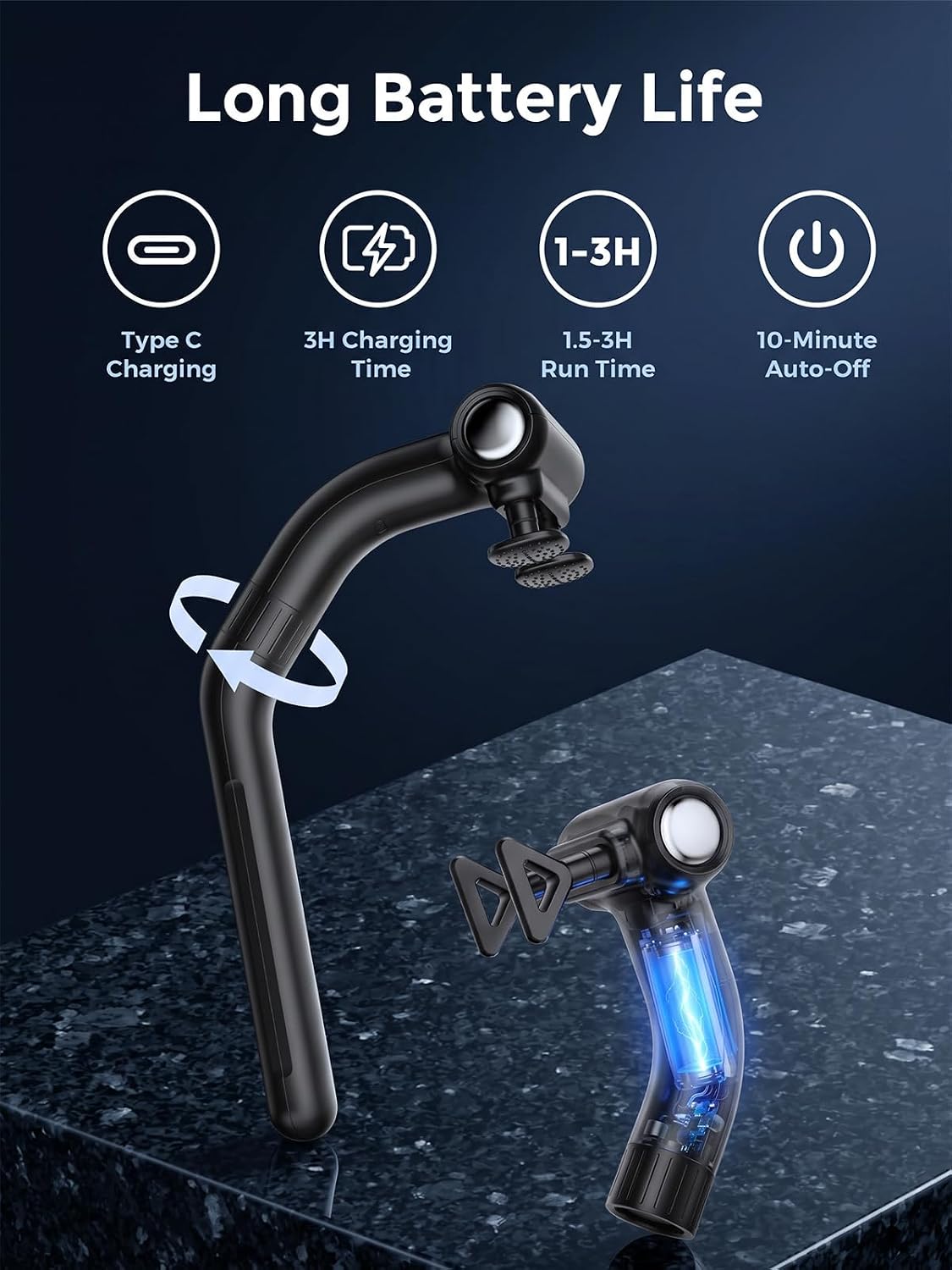 Dual Head Massage Gun and Percussion Massager for Full Body Muscle Relief at Home - 12