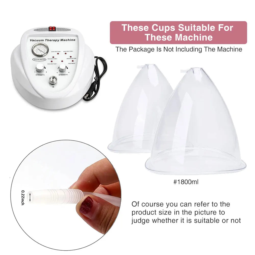 Vacuum Suction Cups and Buttock Massage Enhancer for Body Sculpting Sessions