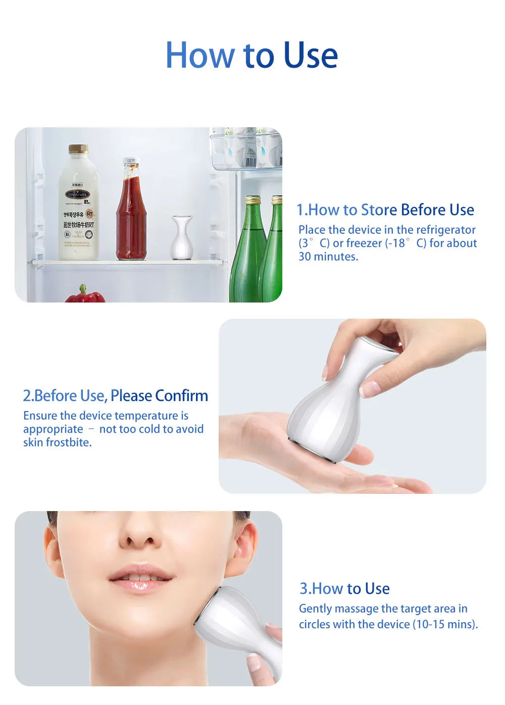 Facial Ice Hammer and Cold Compress Roller for Reducing Puffiness and Skin Lifting