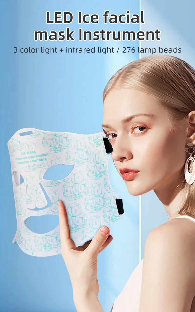 LED Face Mask and Red Light Therapy Device for Skin Rejuvenation and Firming