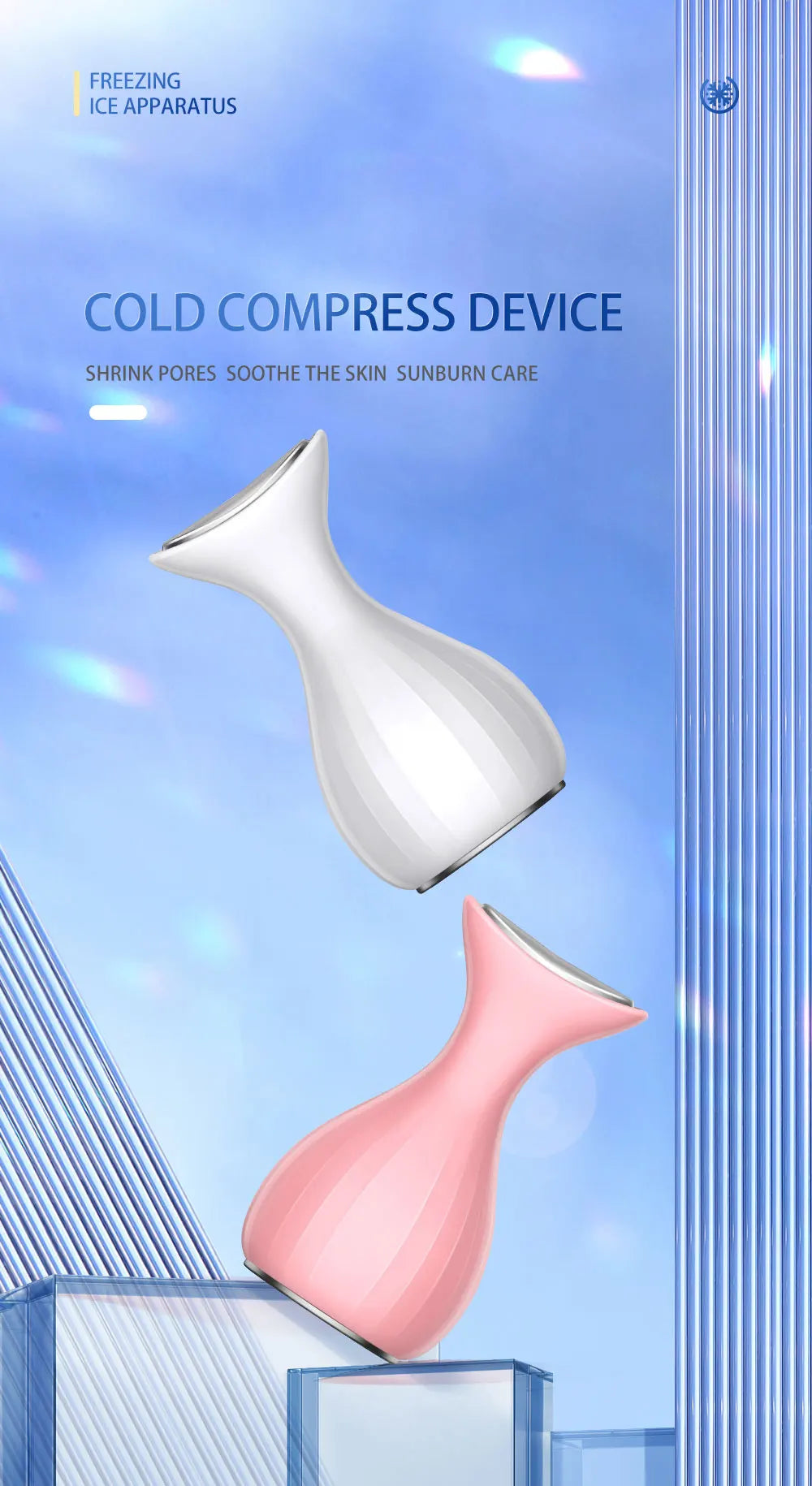 Facial Ice Hammer and Cold Compress Roller for Reducing Puffiness and Skin Lifting