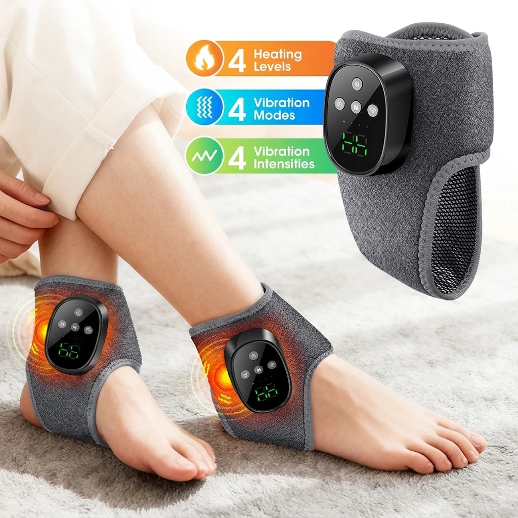 Electric Ankle Massager and Heated Foot Brace for Post Sport Recovery Support - 1