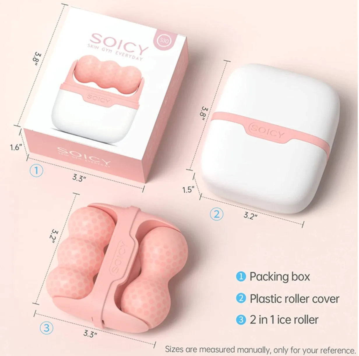 Double Ended Ice Roller and Cold Massage Tool for Face and Body Skincare - 15