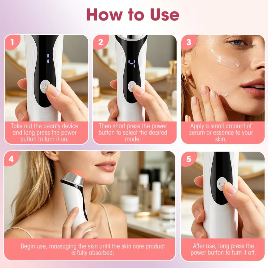 Microcurrent Facial Massager and Skin Tightening Device for Youthful Glow