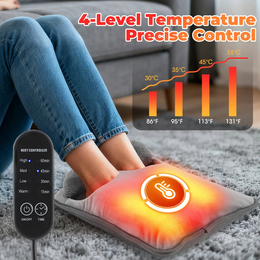Electric Foot Warmer and Heated Cushion for Relaxing at Home or Office Work - 8
