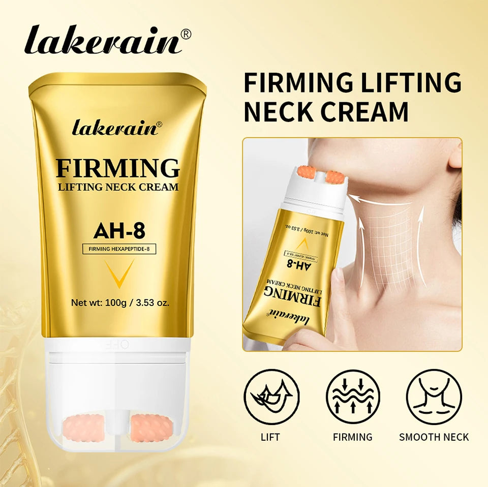 Firming Neck Cream and Anti Wrinkle Roller for Smoother Skin and Neck Lines - 7