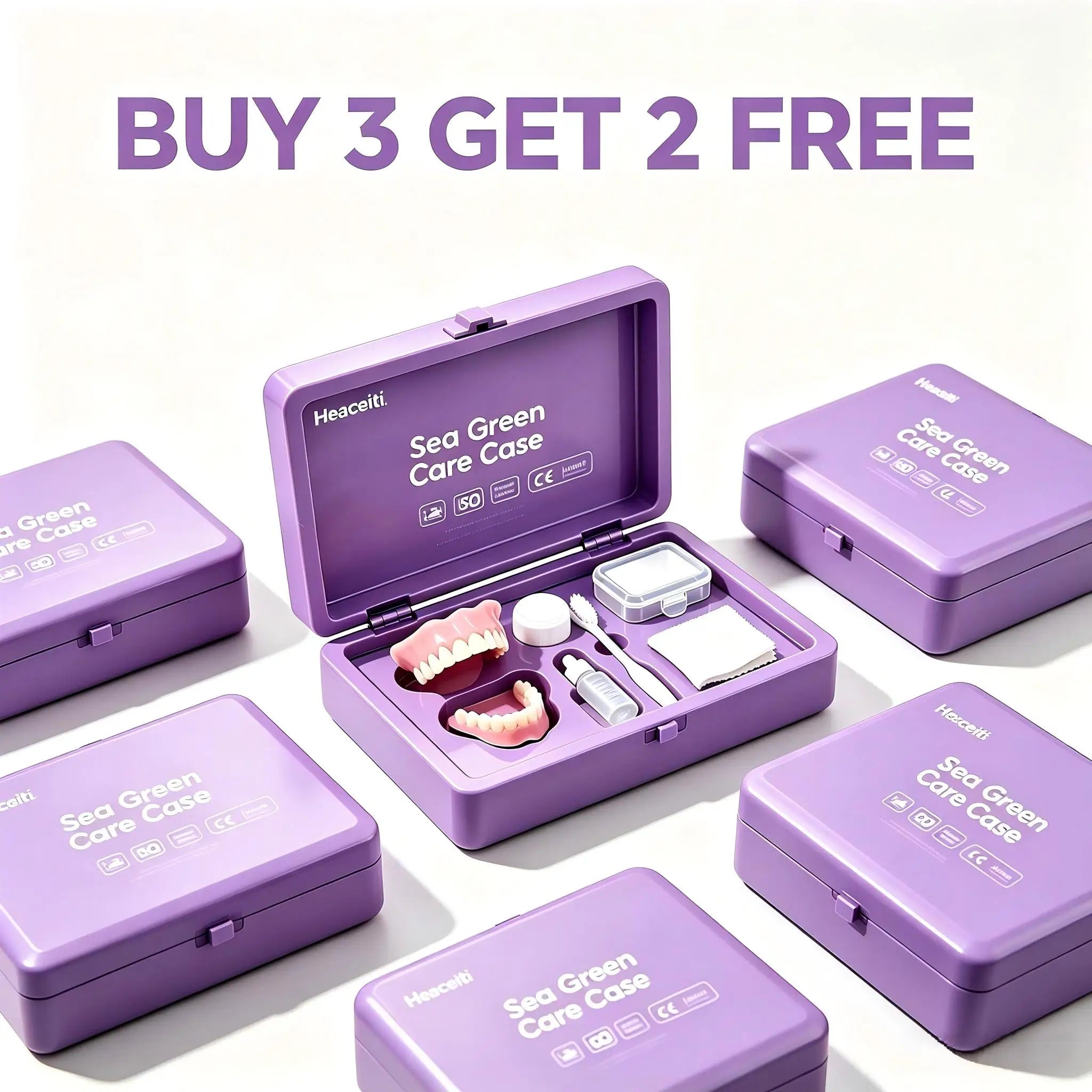 Natural Cosmetic Denture Kit and Fake Teeth Set for Daily Smile Comfort Fit - 10
