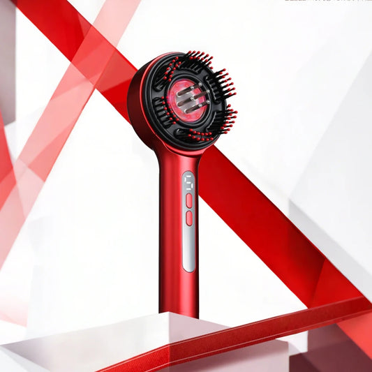 Electric Scalp Massager and Hair Oil Applicator Brush for Relaxation at Home