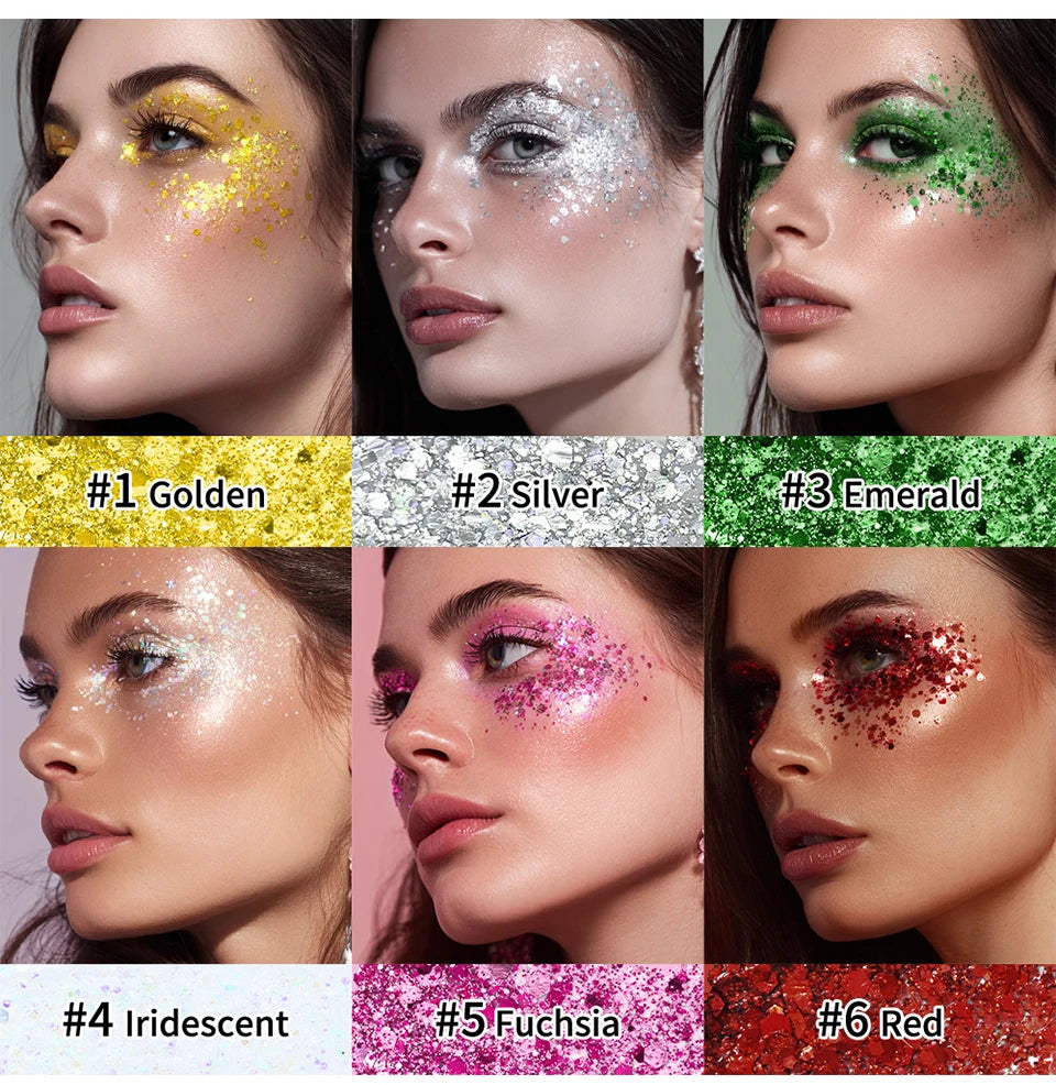 Body Shimmer Stick and Glitter Glow Balm for Festival and Party Makeup Looks - 8