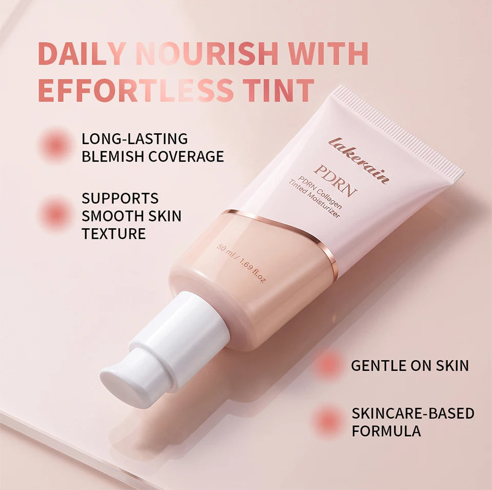 PDRN Collagen Tinted Moisturizer and Radiant Skin Foundation for Daily Glow Makeup