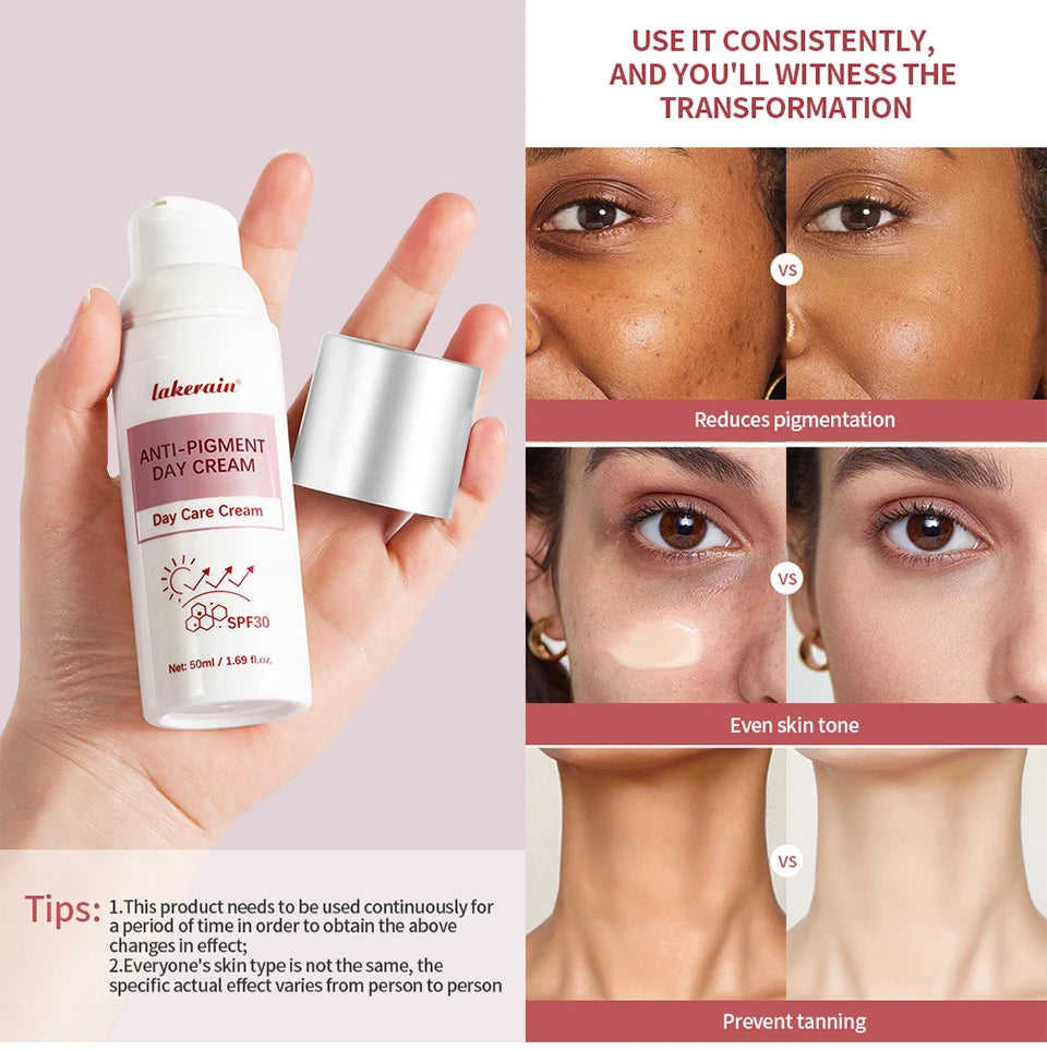 Anti Pigment Day Cream and Moisturizing Sun Protection for Daily Face Skincare - 12