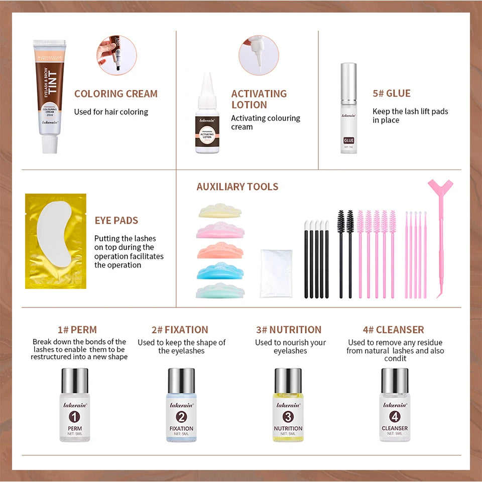 Lash Lift and Tint Kit and Eyelash Perming Set for Professional Eye Makeup