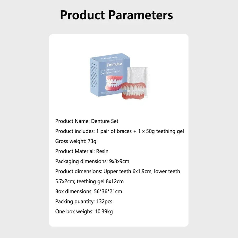 Temporary Dentures and Cosmetic Fake Teeth for Instant Smile Confidence Care - 19