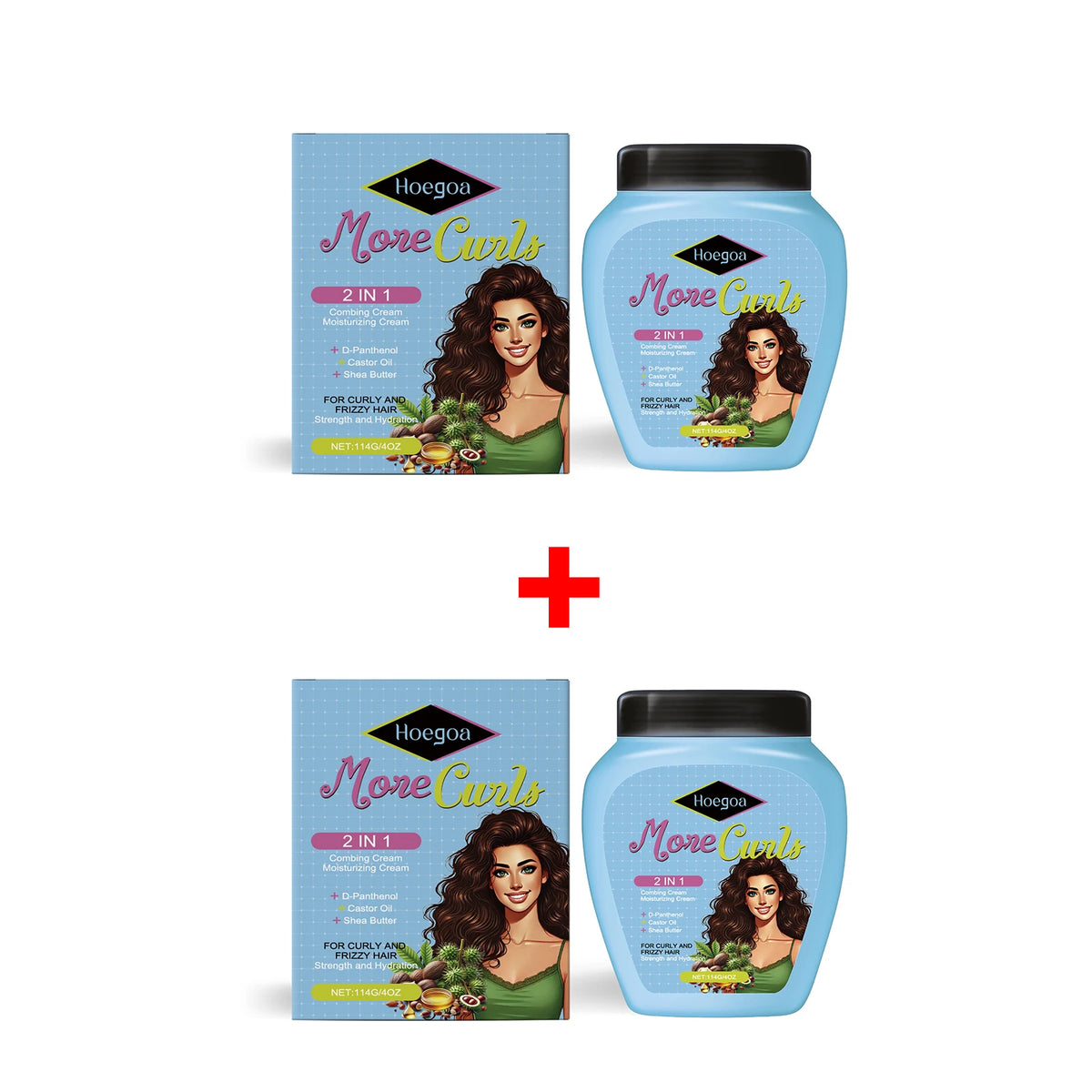 More Curls Hair Cream and Curl Defining Leave In for Hydrating Frizzy Hair