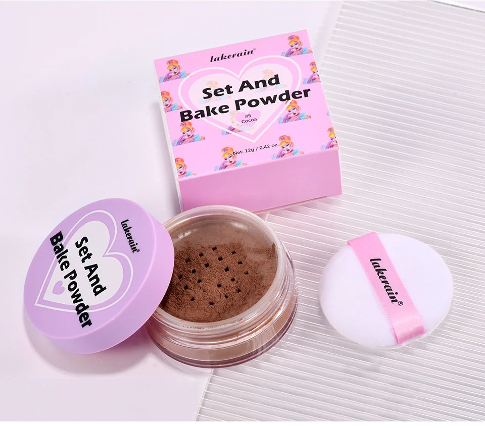 Loose Baking Setting Powder and Face Finishing Dust for Long Lasting Matte Makeup