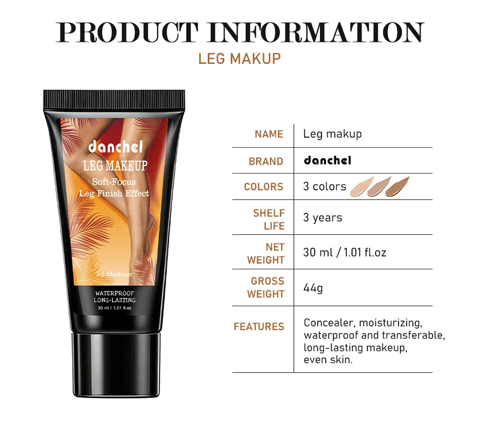 Leg Makeup and Body Foundation for Flawless Skin Coverage and Natural Finish