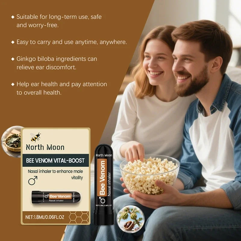 Bee Venom Nasal Inhaler and Vitality Support Stick for Daily Energy Boost