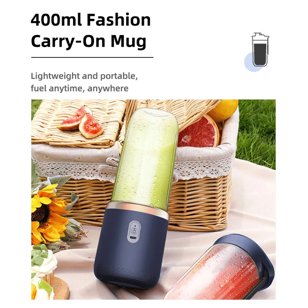 Portable Electric Juicer Cup and Mini Fruit Blender for Healthy Living - 6