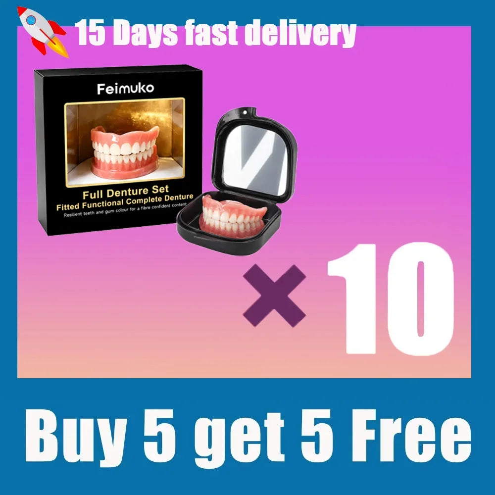 Silicone Snap On Dentures and Instant Smile Veneers for Daily Oral Care Use