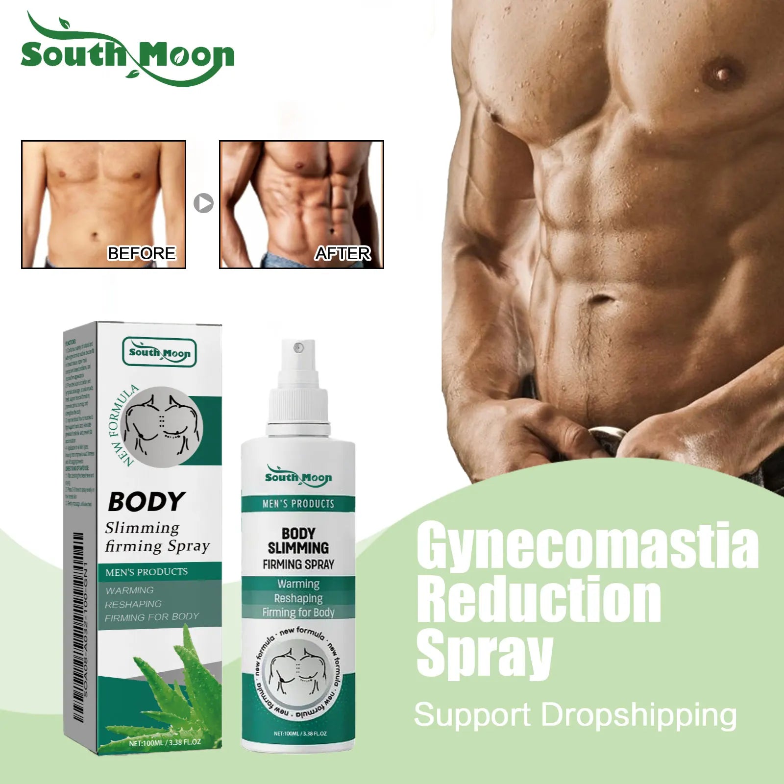 Gynecomastia Removal Spray and Chest Fat Reduction Oil for Men Seeking Muscle Shape - 2