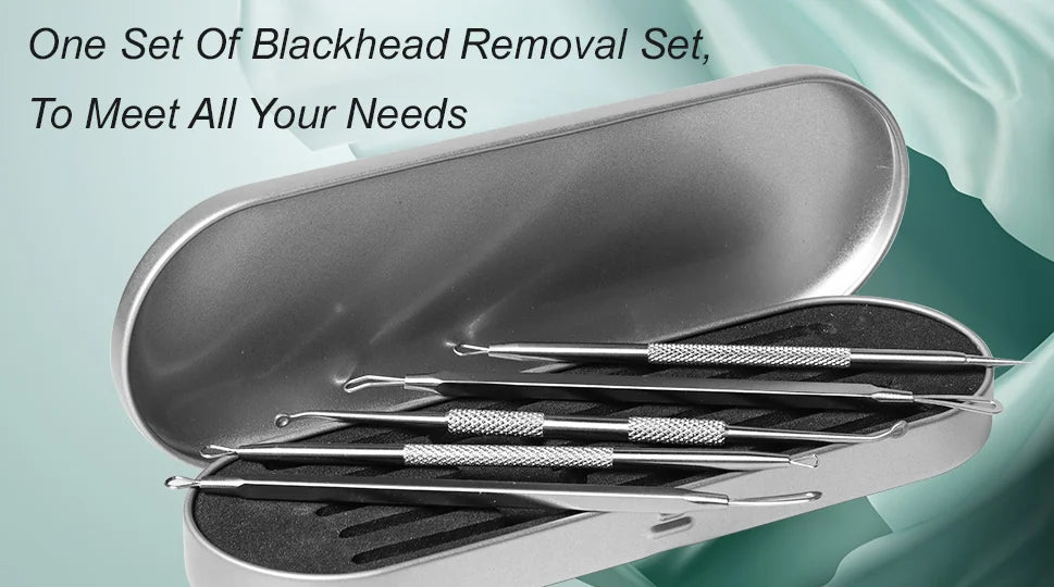 Blackhead Remover Kit and Pimple Popper Tools for Clear Facial Skin Care