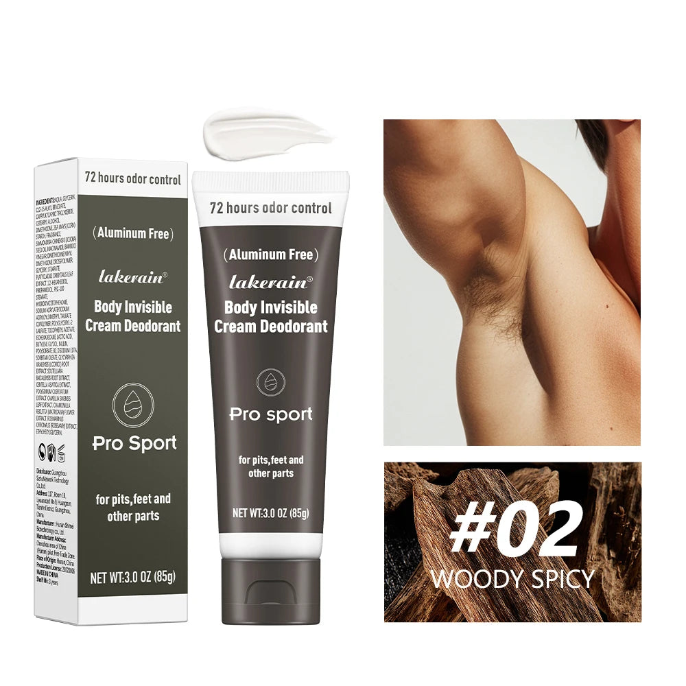Body Deodorant Cream and Antiperspirant Lotion for Men Daily Freshness