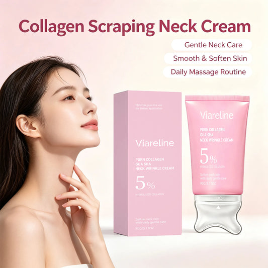 Collagen Neck Cream and Firming Moisturizer for Daily Skin Care and Massage