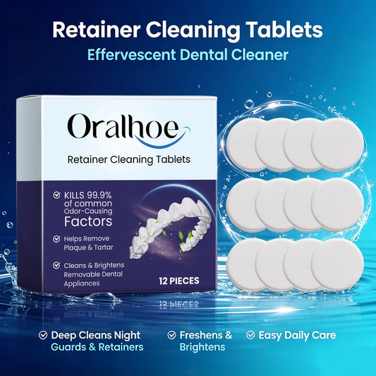 Denture Cleaning Tablets and Retainer Cleaner for Daily Dental Appliance Hygiene