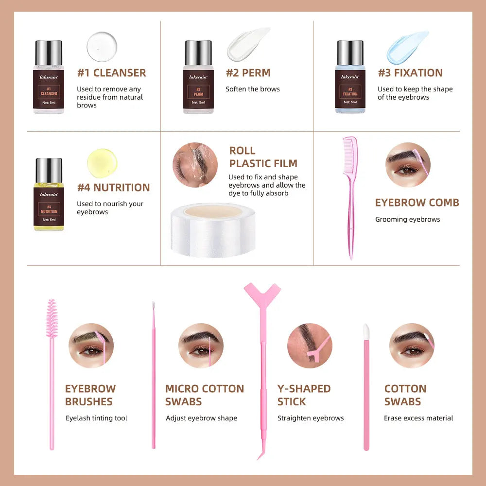 Brow Lamination Kit and Eyebrow Lifting Set for Professional Salon Home Beauty