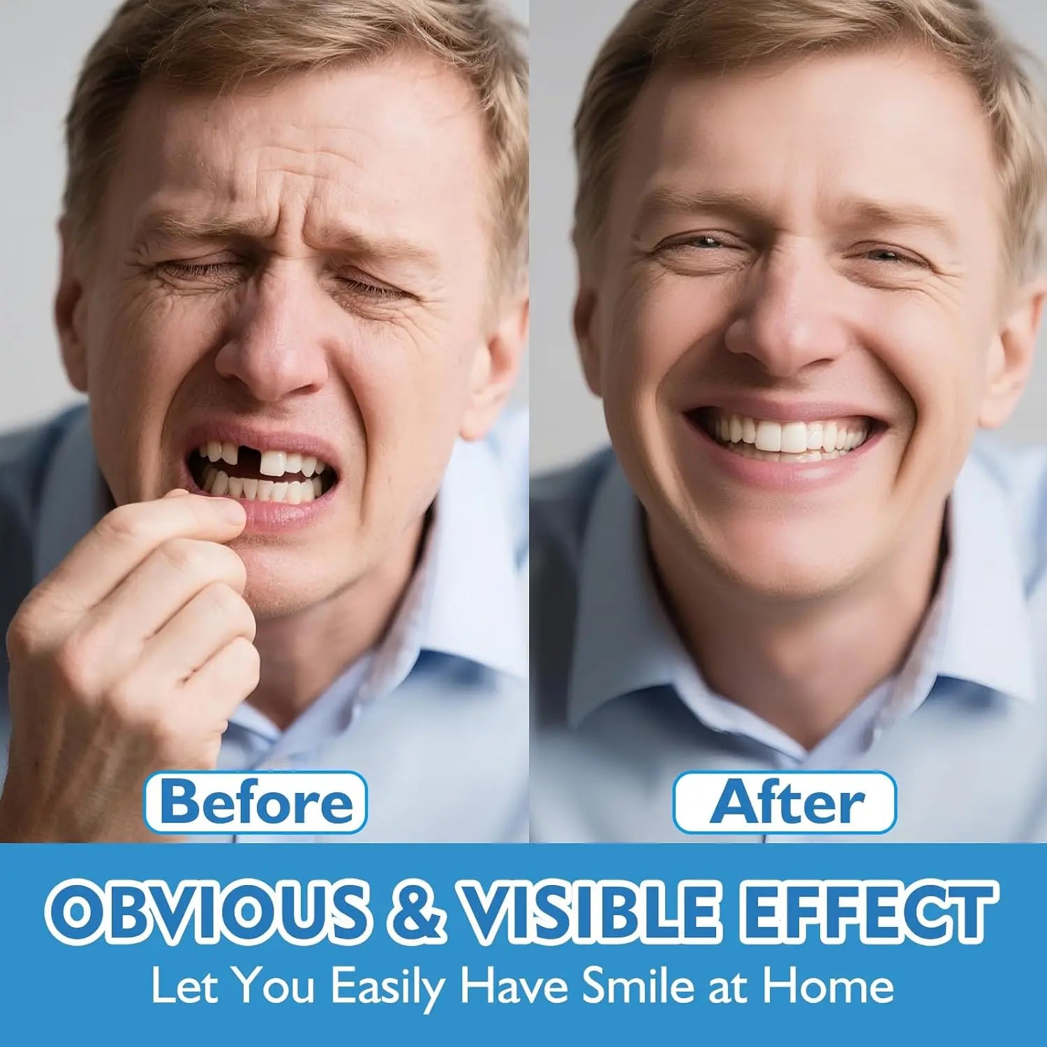 Flexible Silicone Dentures and Fake Teeth Kit for a Natural Smile and Comfort - 3