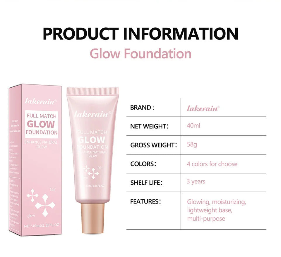 Liquid Glow Foundation and Radiant Skin Enhancer for Natural Daily Makeup Looks