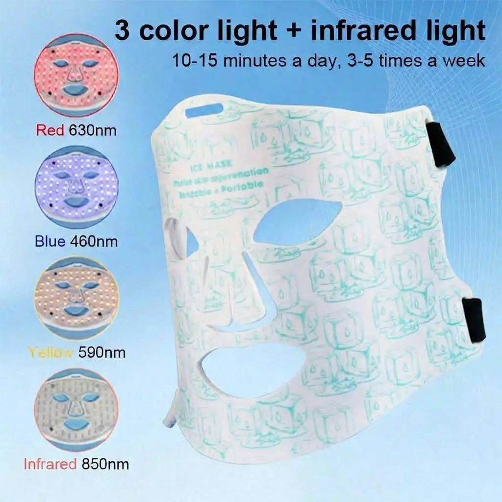 LED Face Mask and Red Light Therapy Device for Skin Rejuvenation and Firming