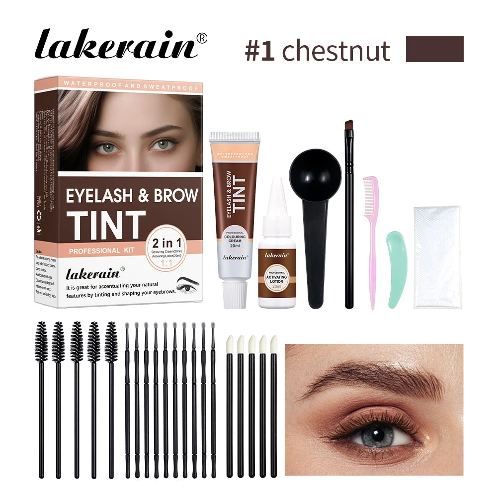Eyelash and Brow Tint Kit for Natural Looking Definition and Long Lasting Color