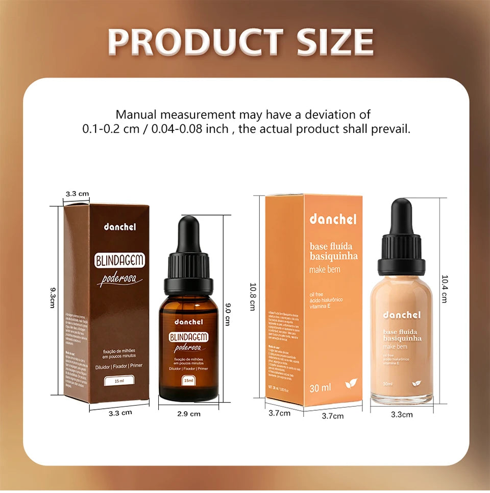 Face Makeup Set and Liquid Foundation Combo for Long Lasting Natural Daily Wear