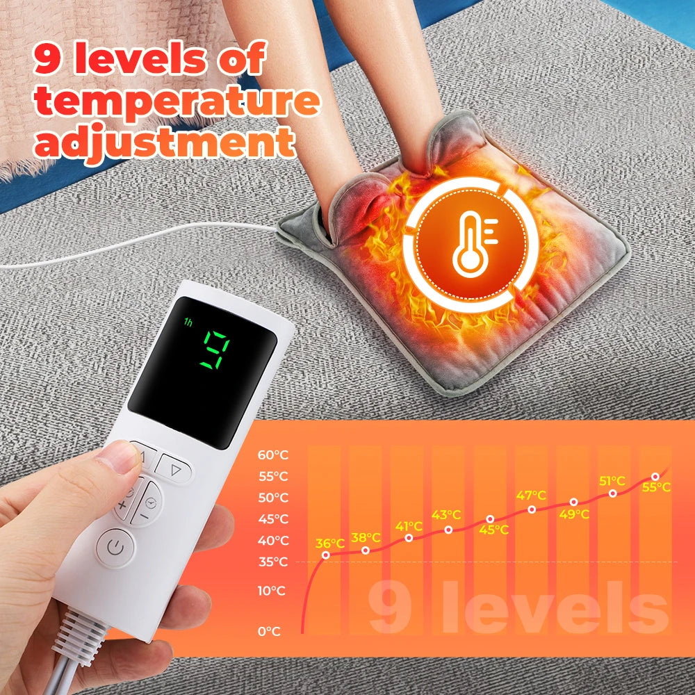 Foot Warmer and Electric Heating Pad for Office or Home Winter Comfort - 9