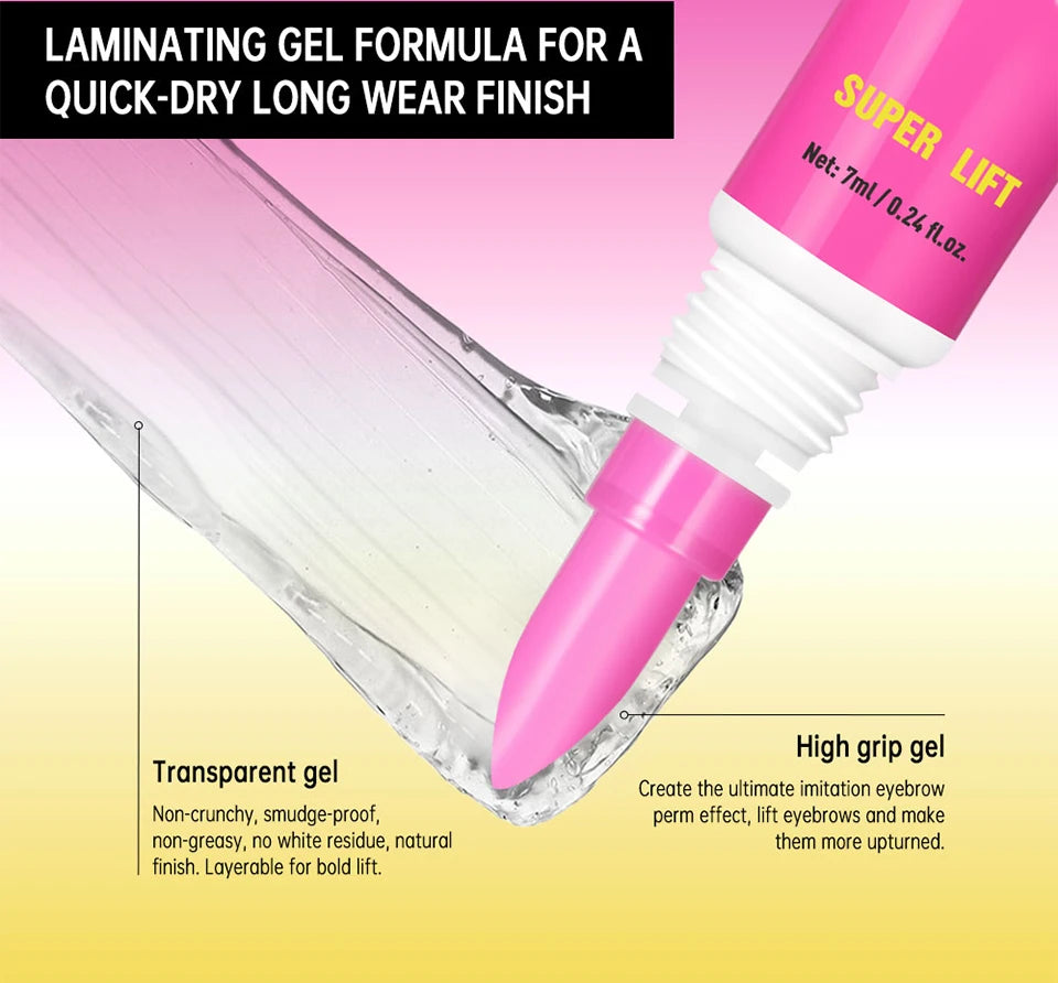 Brow Lamination Gel and Eyebrow Styling Glue for Long Lasting Defined Brows