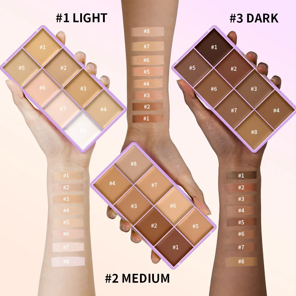 Cream Concealer Palette and Makeup Contour Kit for Flawless Daily Face Sculpting