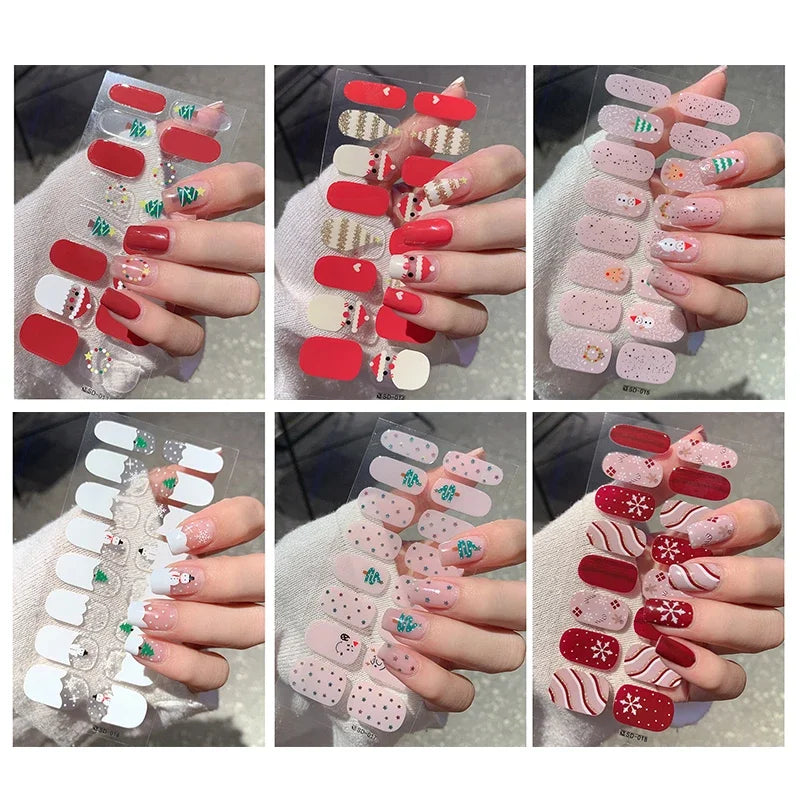 Christmas Nail Sticker and Holiday Gel Wrap for Winter Party Decorations - 6