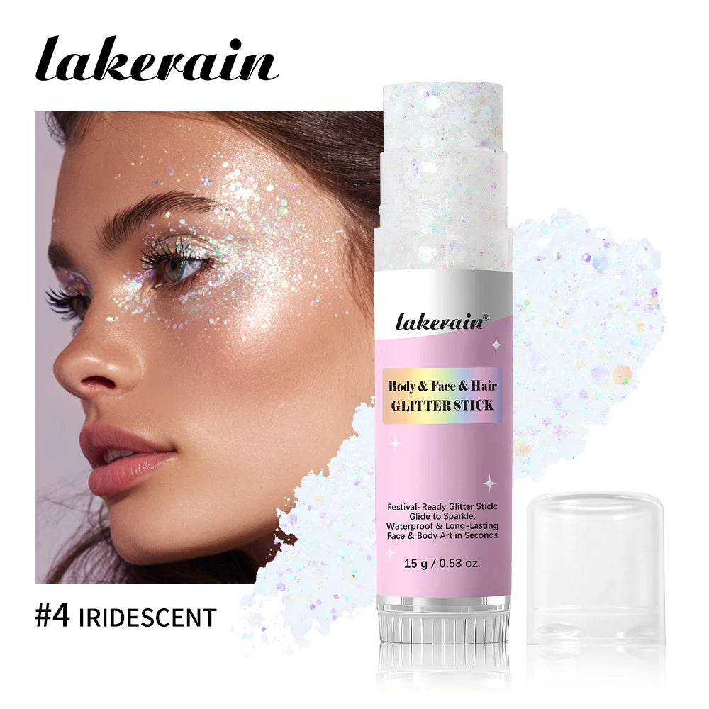 Body Shimmer Stick and Glitter Glow Balm for Festival and Party Makeup Looks - 23