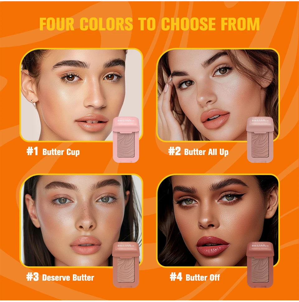 Butter Bronzer and Face Contour Powder for Sculpted Makeup Looks