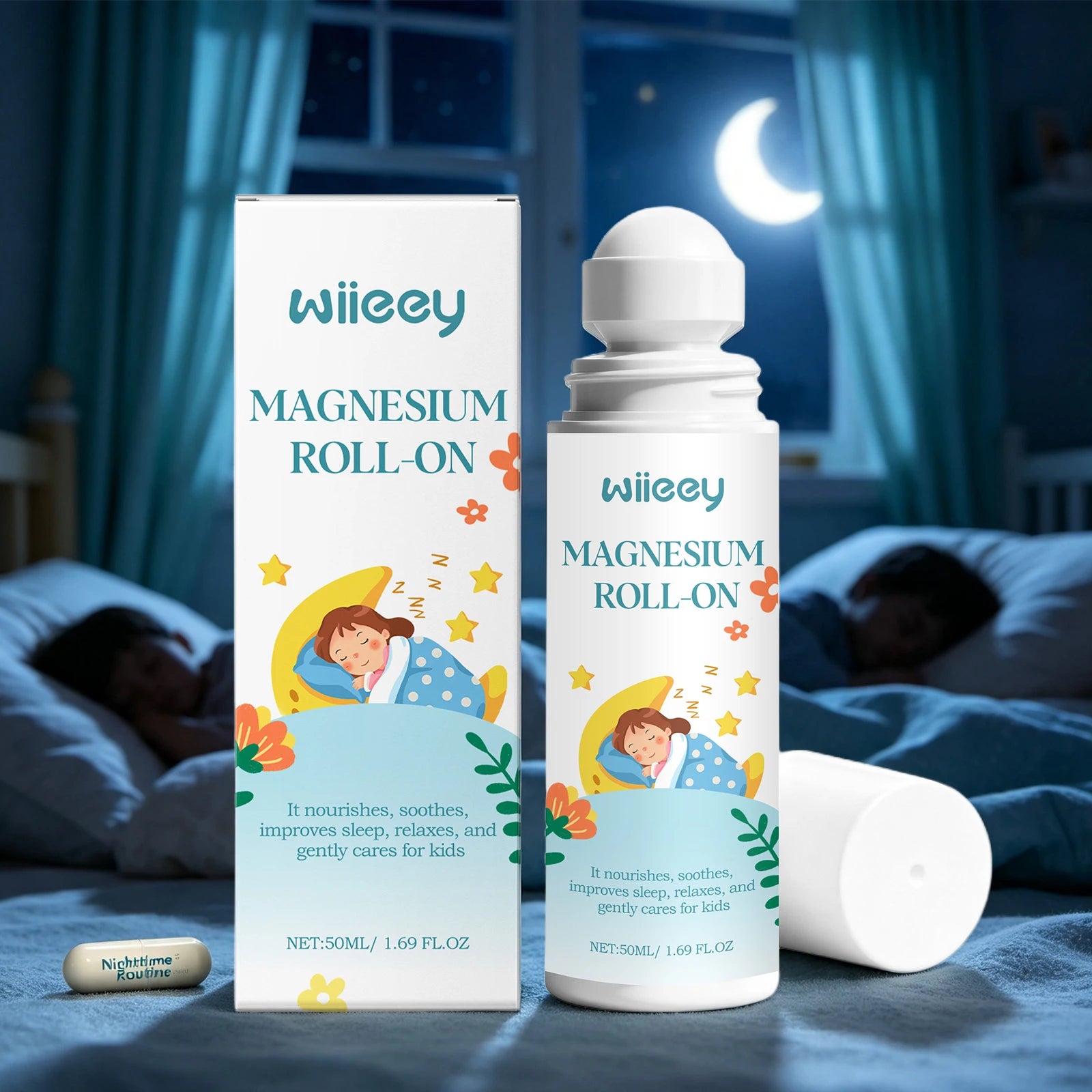 Magnesium Roll On and Sleep Calming Roller for Kids Bedtime Routine Body Relaxation - 3