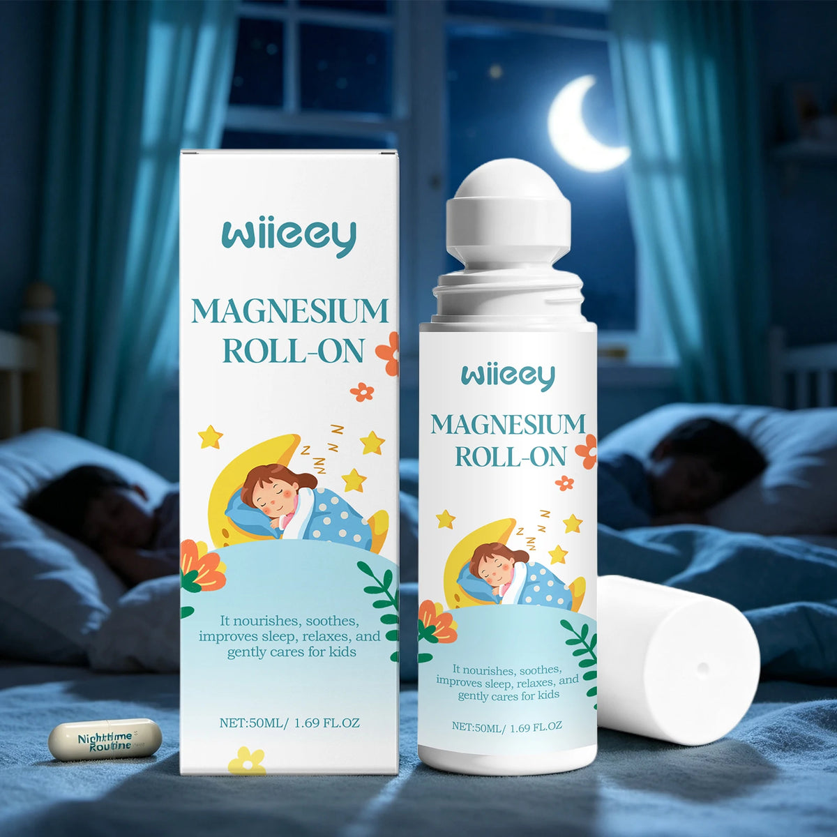 Magnesium Roll On and Sleep Calming Roller for Kids Bedtime Routine Body Relaxation