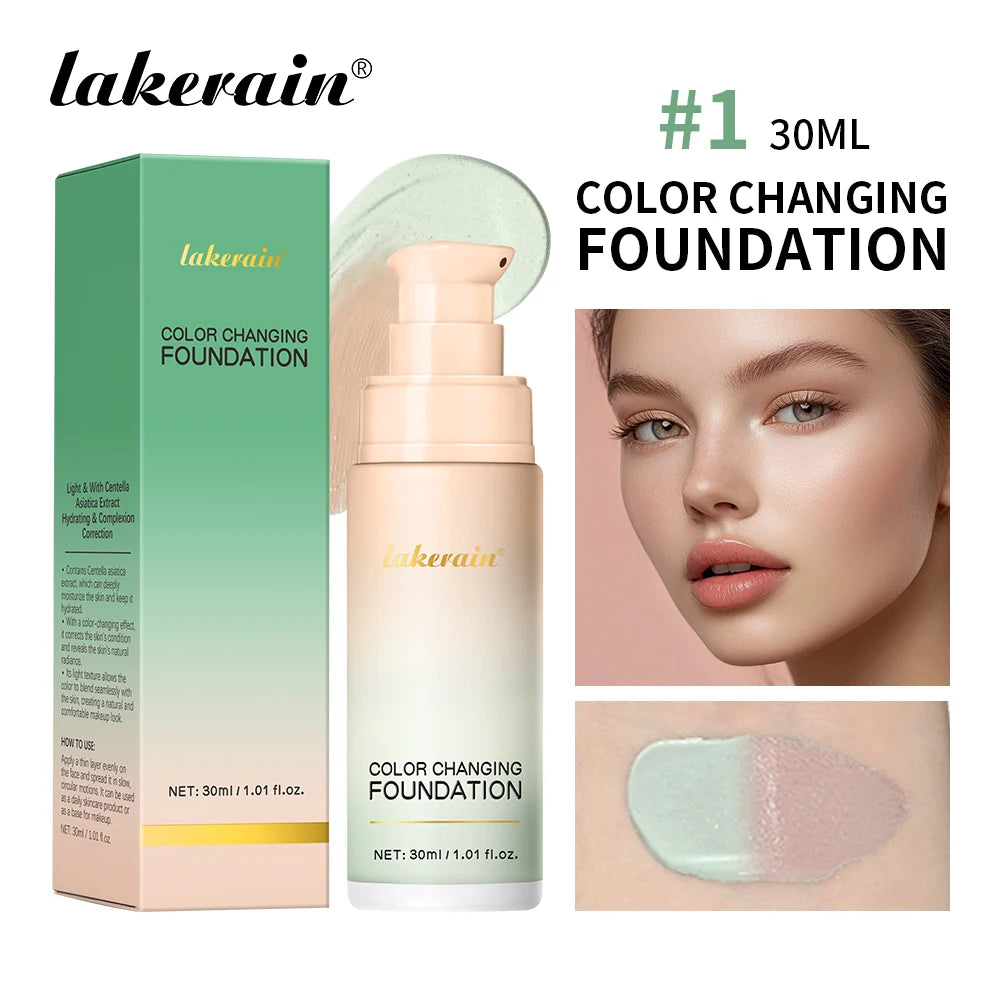 Color Changing Foundation and Liquid Makeup Base for Daily Radiant Skin