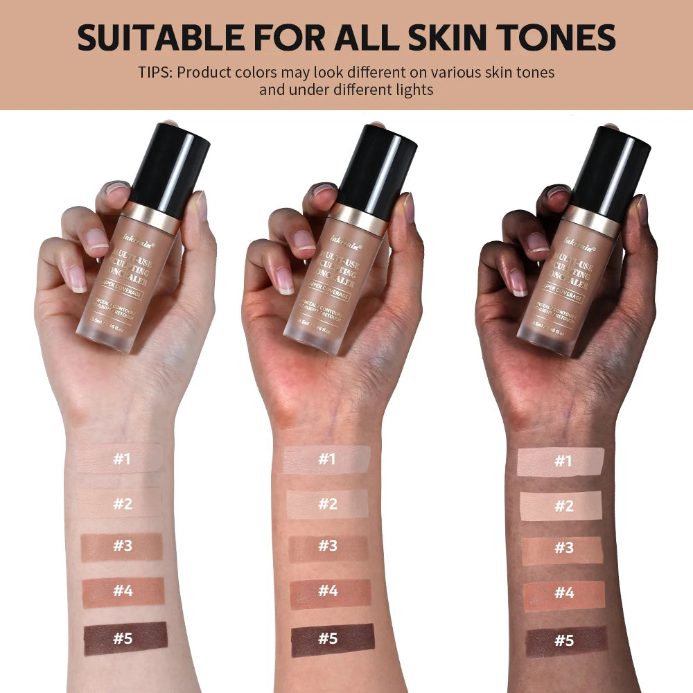 Liquid Concealer and Sculpting Makeup for Flawless Coverage and Face Contouring