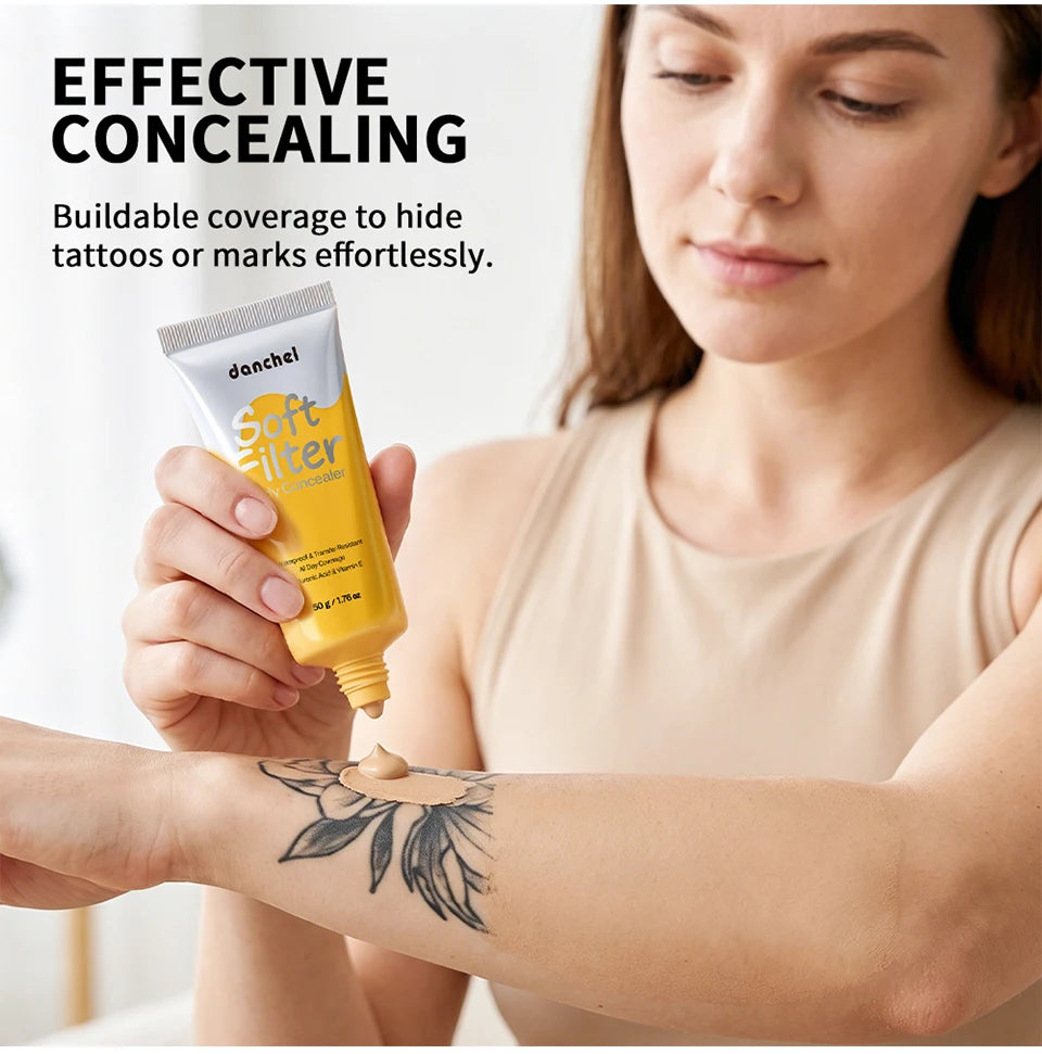 Body Concealer and Full Coverage Foundation for Flawless Skin and Tattoos