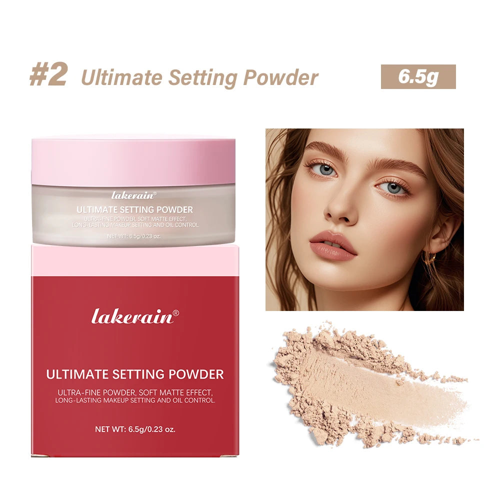 Setting Powder and Loose Finishing Powder for Long Lasting Matte Makeup Finish