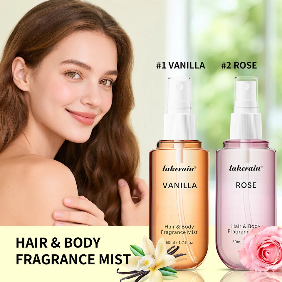 Vanilla and Rose Fragrance Mist and Body Spray for Daily Refreshing Use