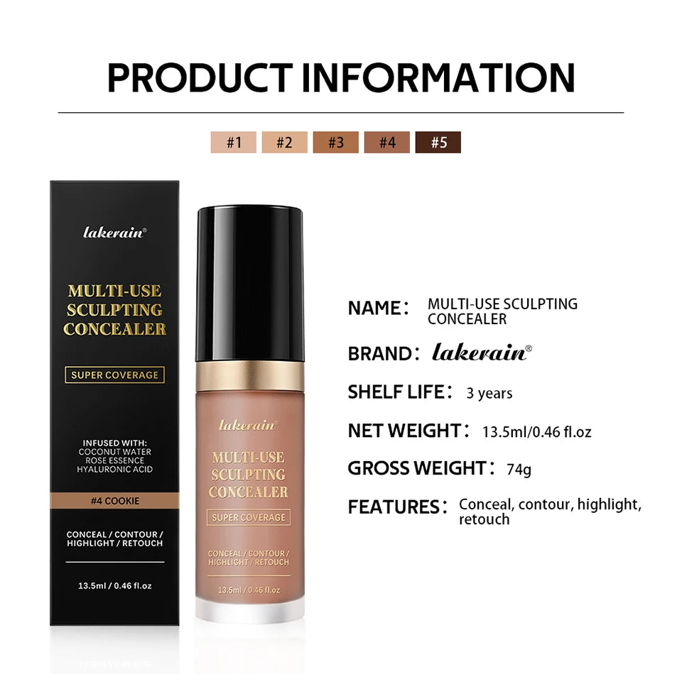 Liquid Concealer and Sculpting Makeup for Flawless Coverage and Face Contouring